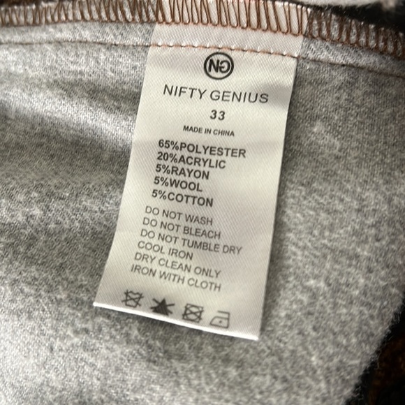 Nifty Genius Men’s Brown size  32 dress pants - Picture 4 of 10